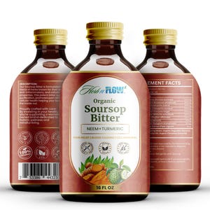 Soursop Digestive & Detox Bitters | Organic Herbal Tonic for Bloating|  Immunity