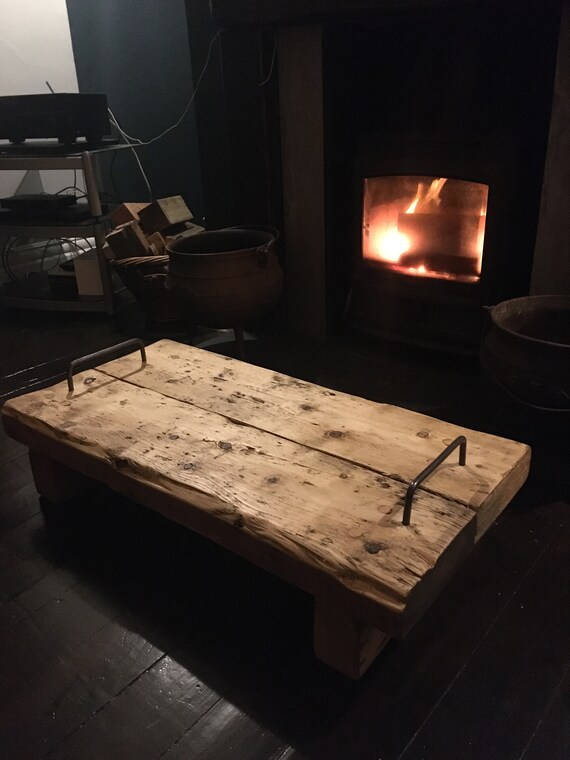 Reclaimed Handmade Sleeper Low Coffee Table With Railway Etsy