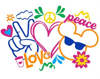 Download Peace Love Disney Etsy