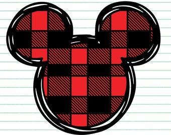 Disney advent calendar print for Xmas Christmas Mickey Countdown SVG for cricut Mickey buffalo plaid calendar for toddlers