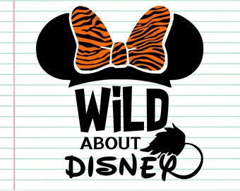 Wild About Disney T-Shirt Animal Kingdom Safari Attire Zebra Animal Print Minnie Bow Tee