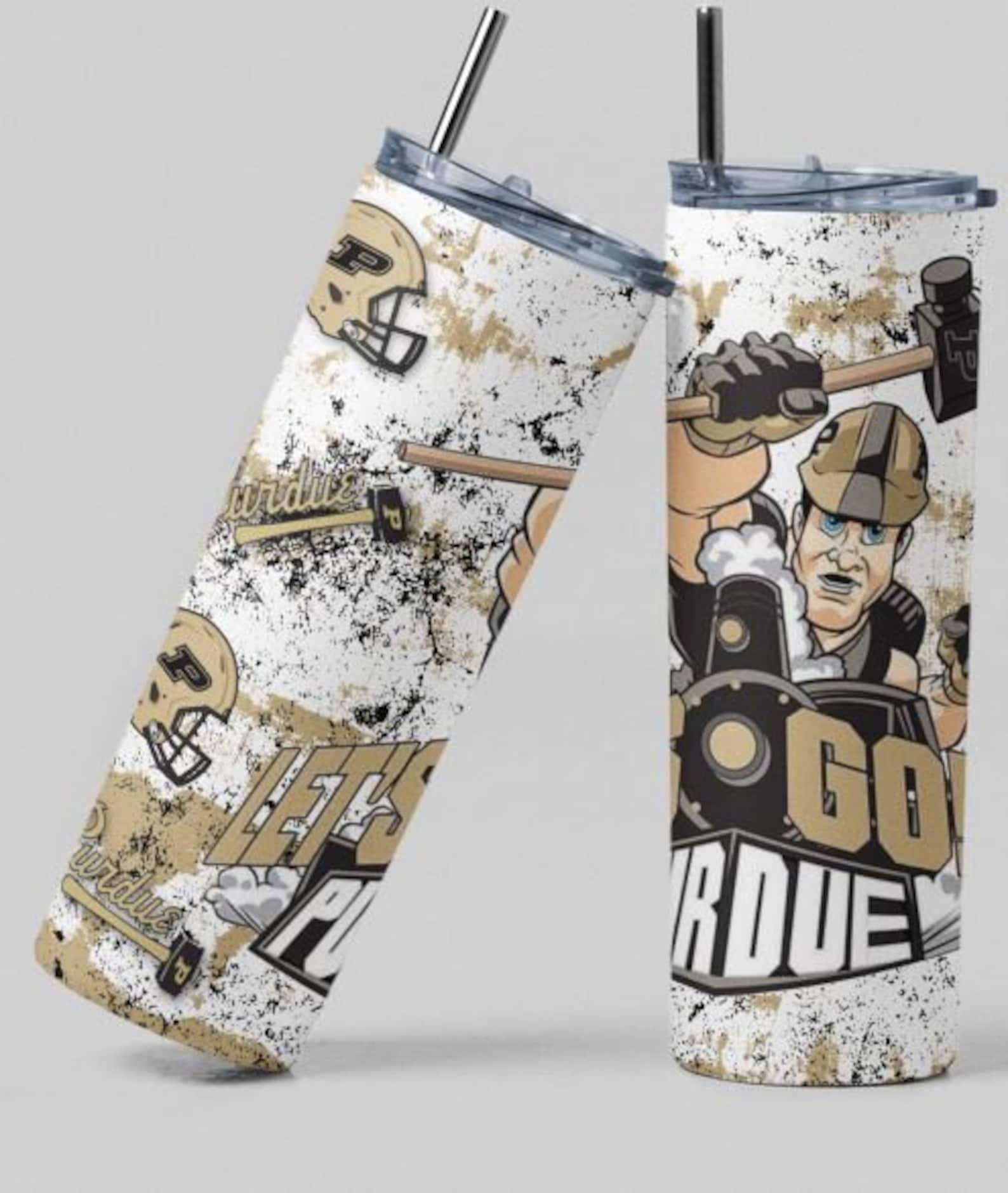 Football Sports Team Tumbler Wrap Boilermakers Gold and Black Etsy