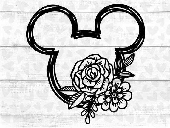 Download Mickey Mouse Valentine S Day Svg Flower Svg Png Spring Etsy