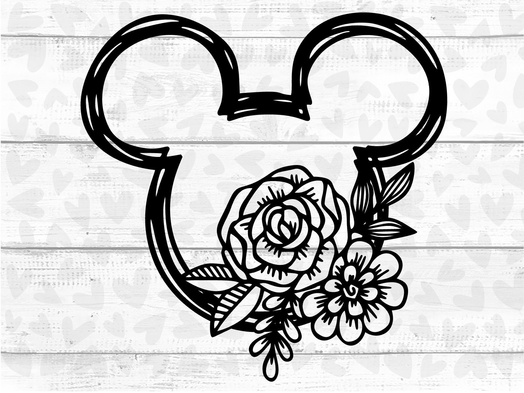 Download Disney Valentine's Day svg Disney Flower svg PNG Spring | Etsy