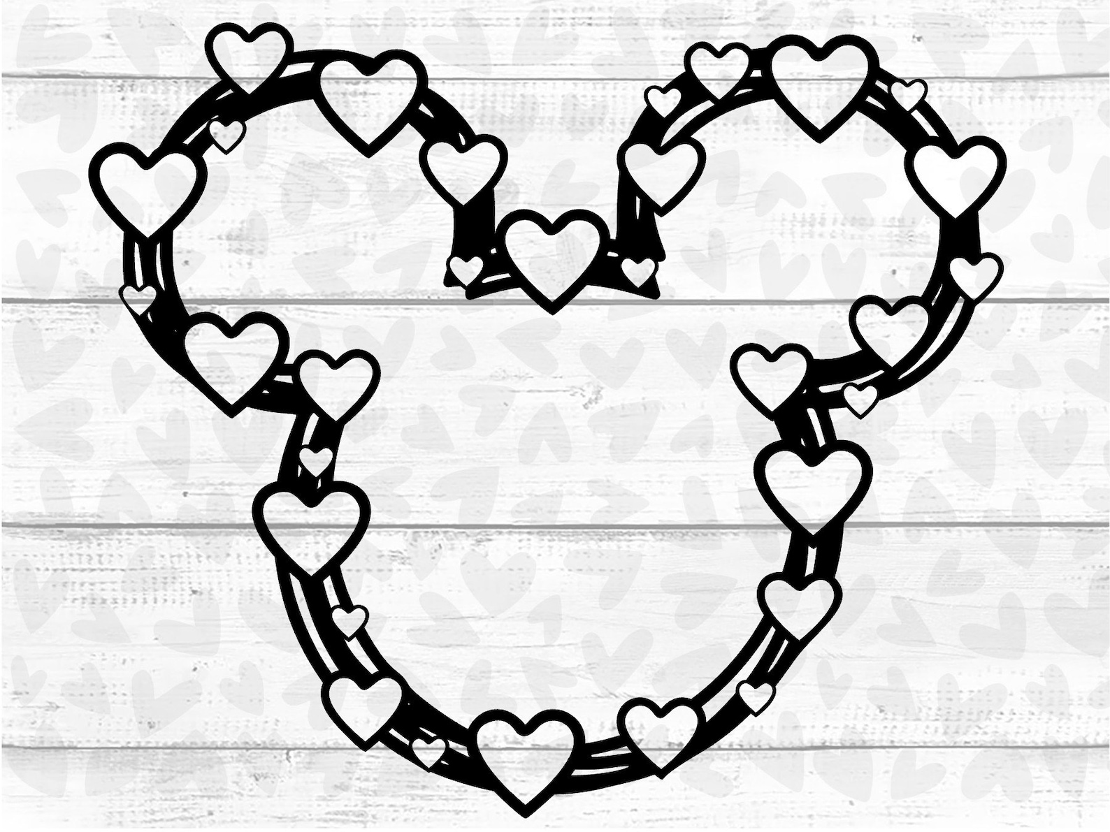 Mickey Mouse Valentine's Day Svg Hearts Valentine Svg PNG | Etsy