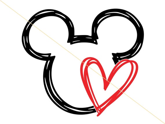 Love heart svg Disney svg png studio 3 cut file Commercial Use | Etsy