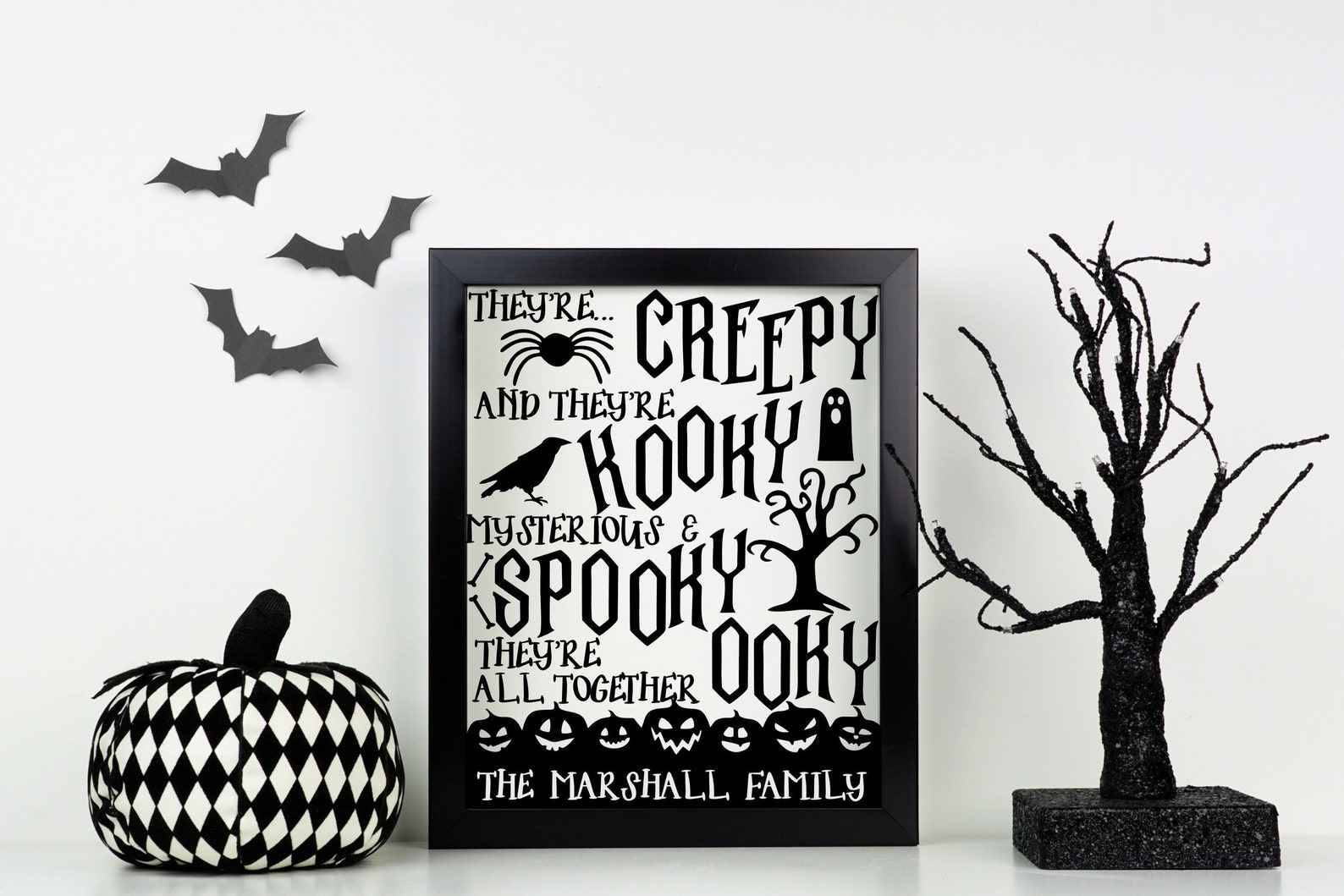 Addams Family Customizable Sign Stencil Svg Png Studio3 Jpg | Etsy