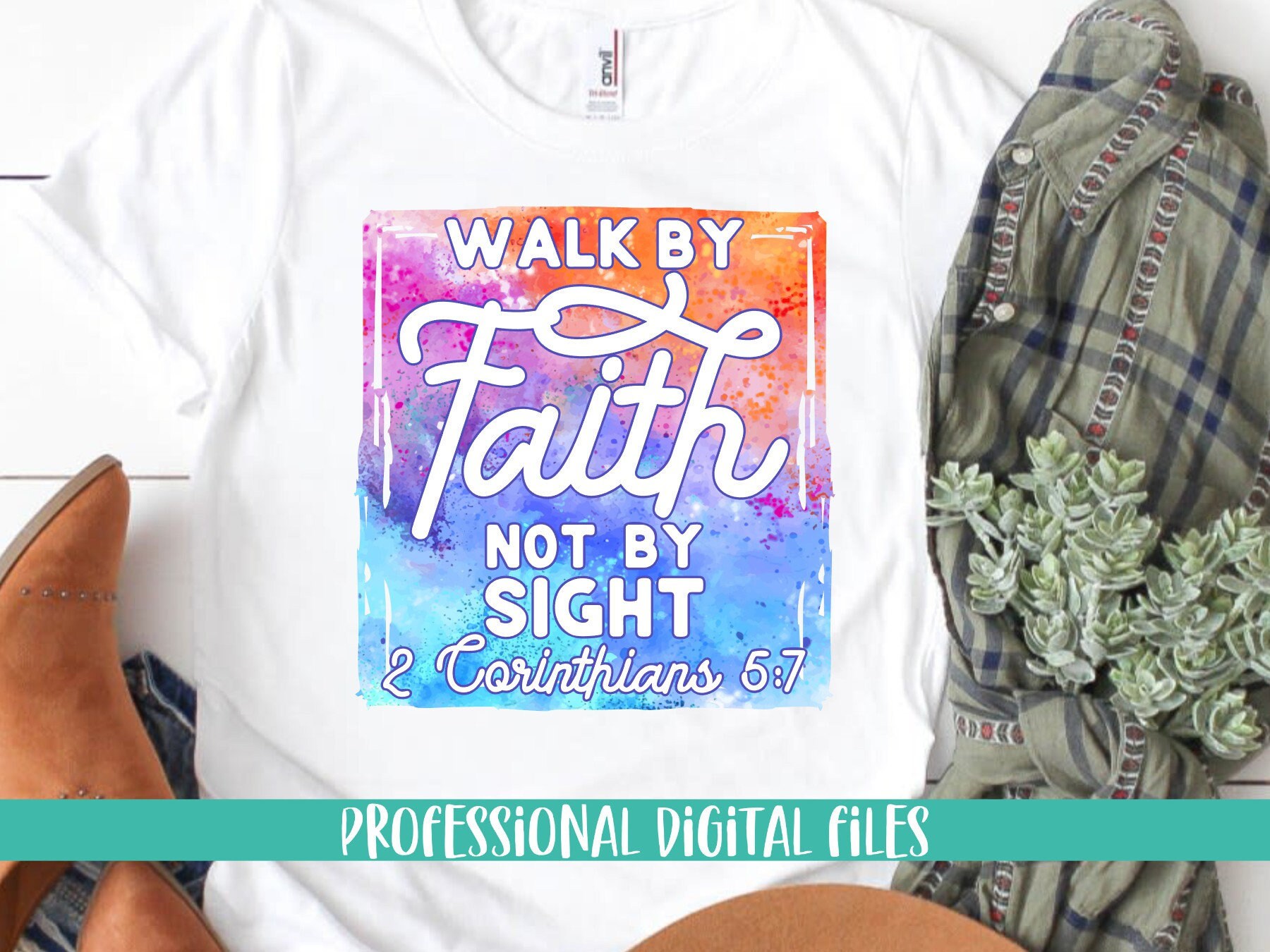 Download Walk By Faith svg Png sublimation graphic cut file and Faith | Etsy
