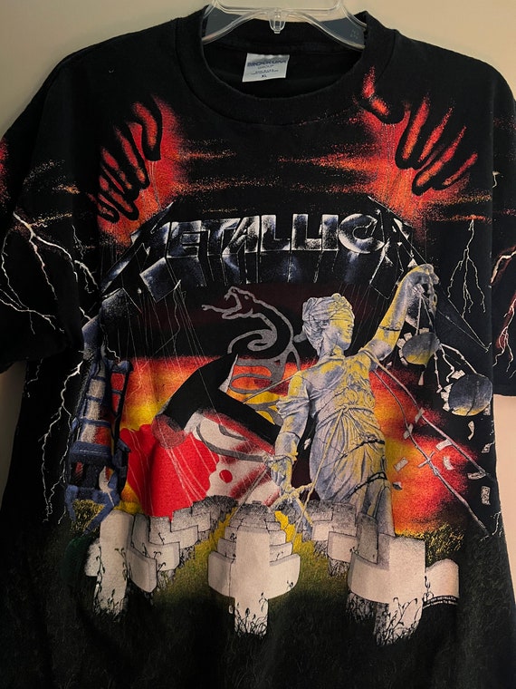 Vintage 2006 Metallica Tour And Justice for All Black X-Large T