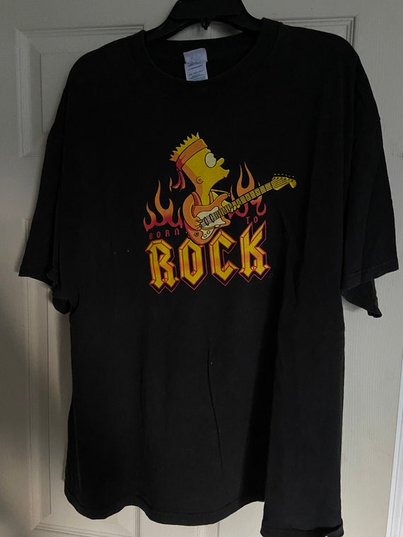 forfølgelse perforere Tidsplan Buy Vintage Bart Simpson Rock N Roll T-shirt Online in India - Etsy