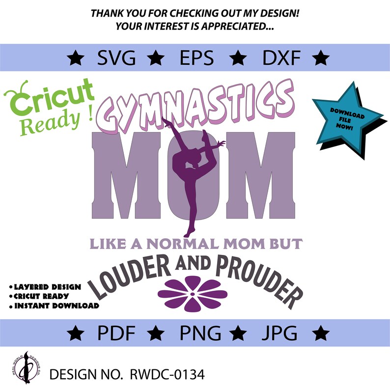 Download Gymnastic Mom SVG Gymnast Mom SVG file Loud and Proud Svg | Etsy