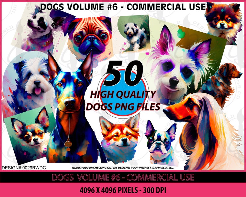 Dog PNG Bundle Cute Dog Clipart for Sublimation Commercial Use ...