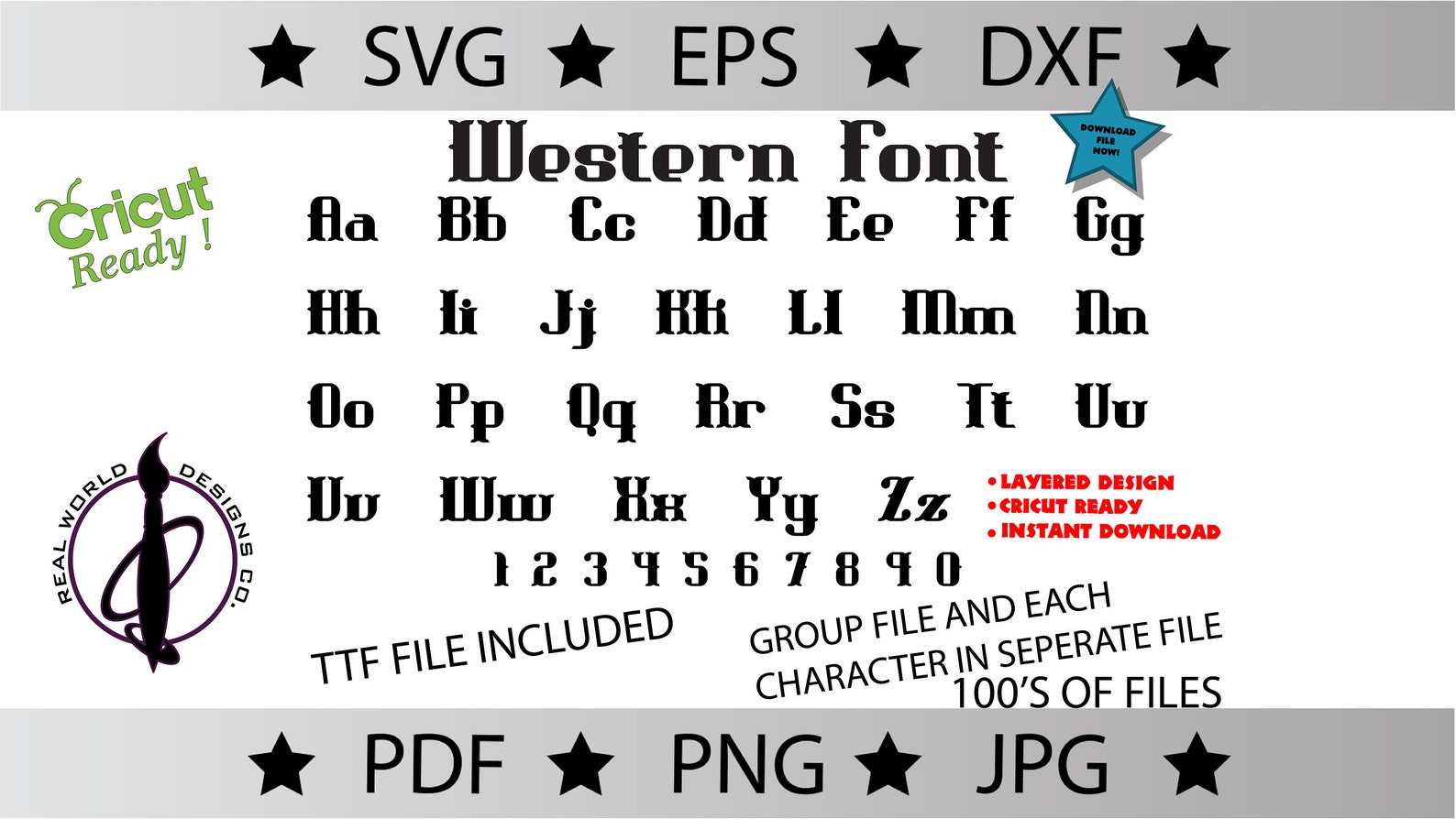 Download Country Western Cricut SVG Font Files Farmhouse Fonts ...