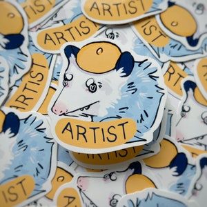 Trash Artist magnet OR Sticker | Cute Artist Sticker | Country Artist Sticker | Stickers | Artist Stickers | Sticker Art | Vinyl Sticker