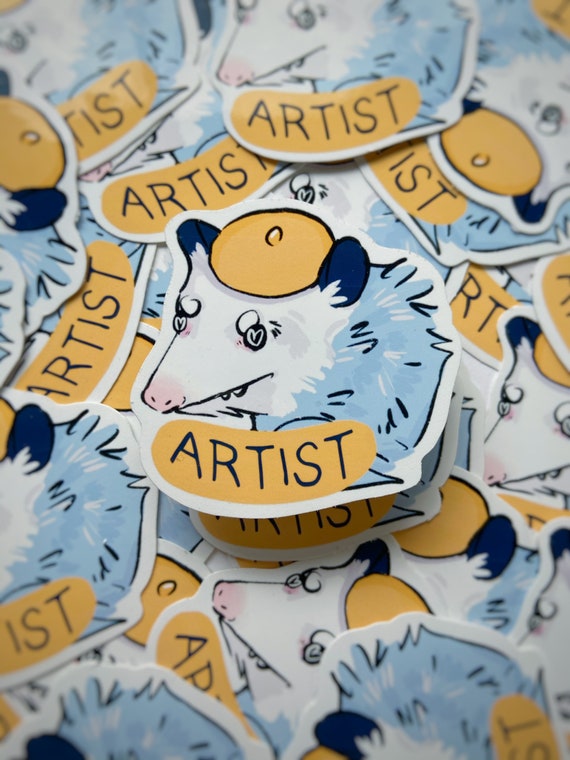 Trash Artist magnet OR Sticker | Cute Artist Sticker | Country Artist Sticker | Stickers | Artist Stickers | Sticker Art | Vinyl Sticker