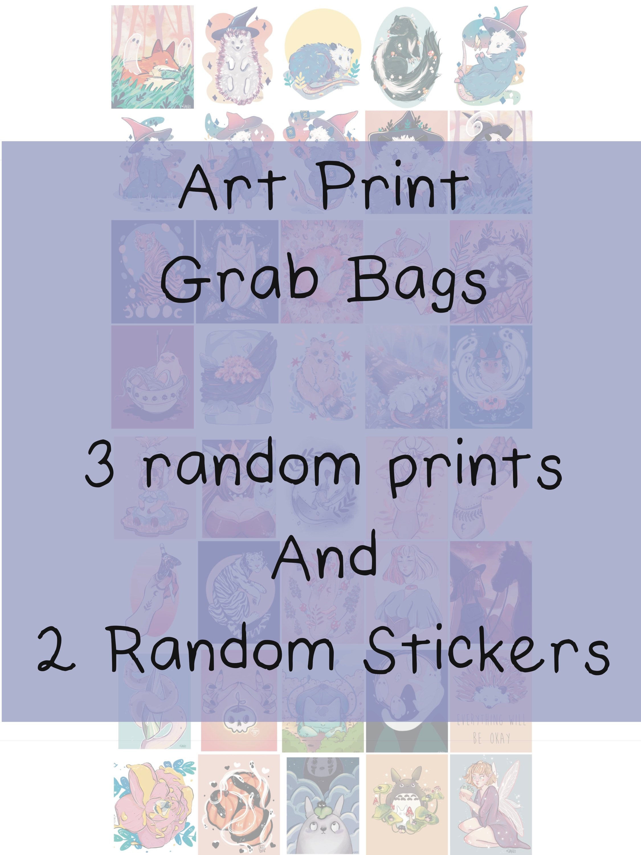 Art Print/Sticker Grab Bags RANDOM