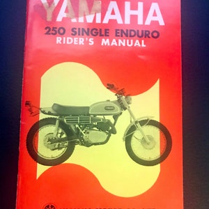 1970s Yamaha 250 Single Enduro Motorcycle Rider&#39;s Manual