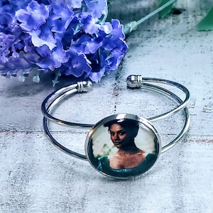 Kate Sharma Bridgerton Inspired Cabochon Bracelet  | Silver
