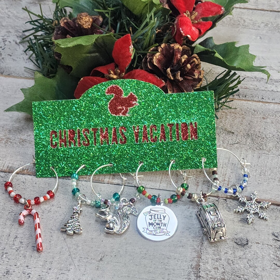 Jelly of the Month Club Christmas Vacation Themed Wine Glass Etsy