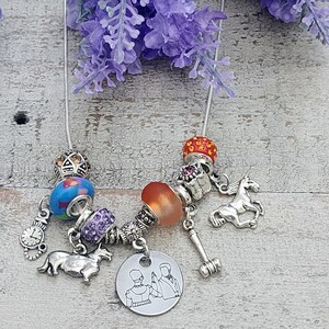 Kate and Anthony Bridgerton Inspired European Bead Charm Necklace