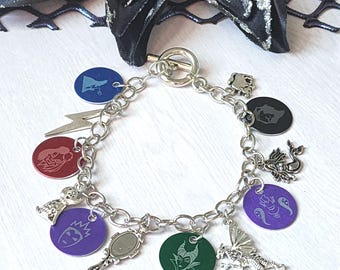 Pulsera con dijes inspirados en villanos de cuentos de hadas / Para amantes de Disney