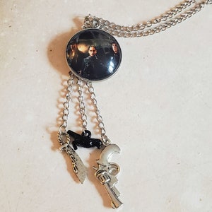 Shadow and Bone The Crows Themed Cabochon Charm Necklace