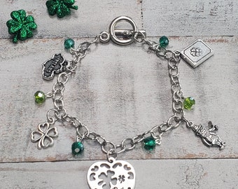 St. Patrick's Day Themed Charm Bracelet | Luck of the Irish