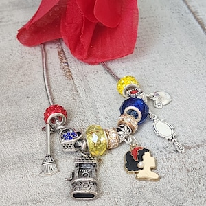 Snow White Inspired European Bead Charm Bracelet | Enchanted Princess Collection