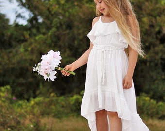 Girls Party Dress Red White Stripe Blue Floral Summer Sun Size 4 5 6 7 8 Girls Party Dress Red White Stripe Blue Floral Summer Sun Size 4 5 6 7 8