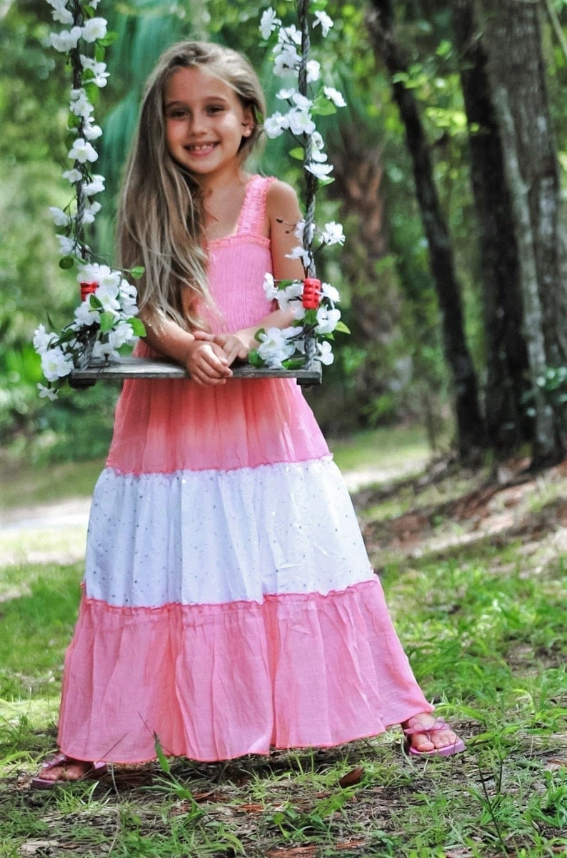 Little Girls' Maxi Dress / Easter Maxi Dress / Girls Color Etsy