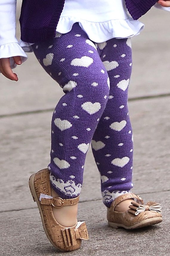 Kids Hearts Design Thermal Leggings / Infants & Toddlers Hearts