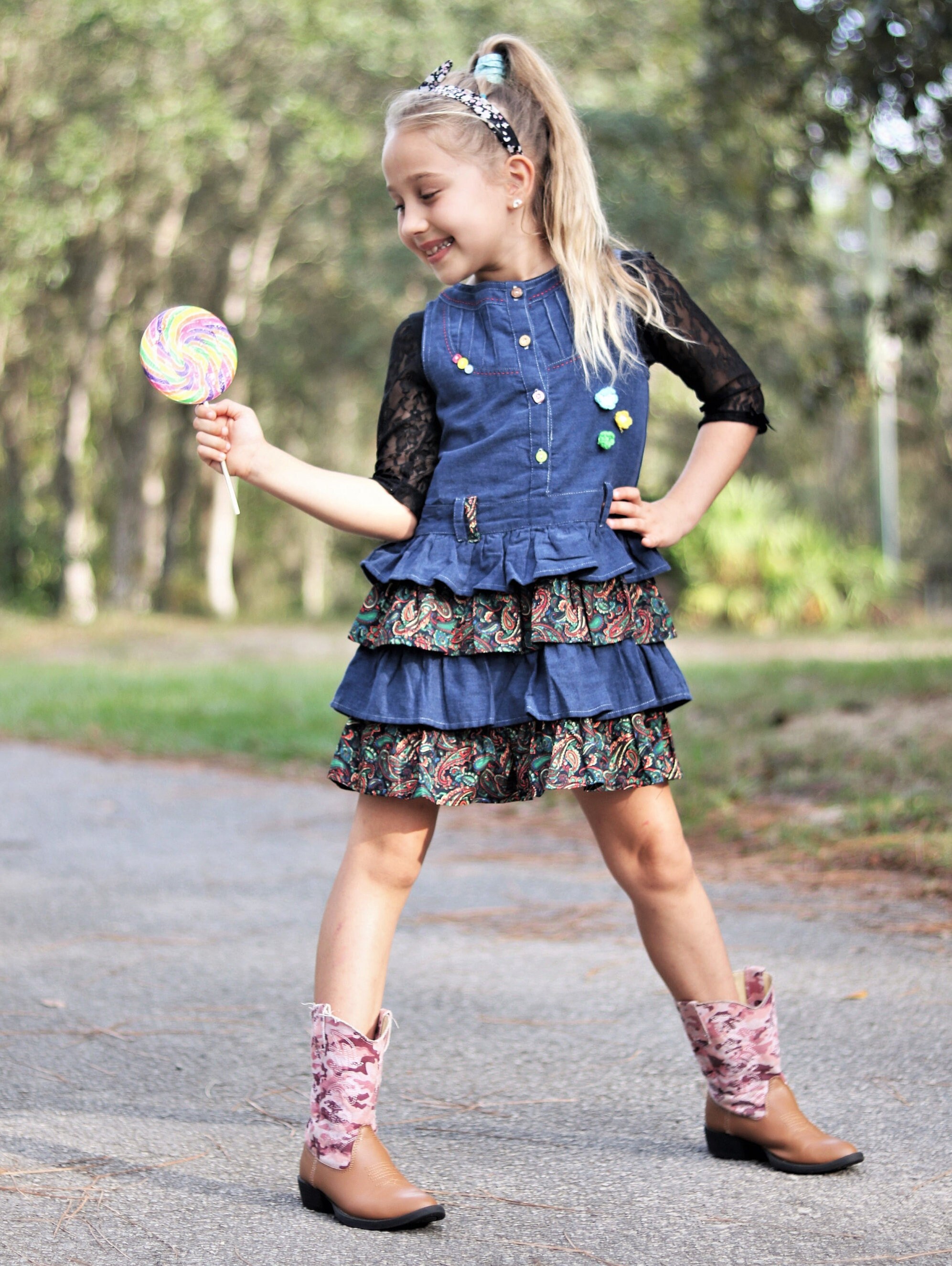 Back to School Girls Corduroy Dress 