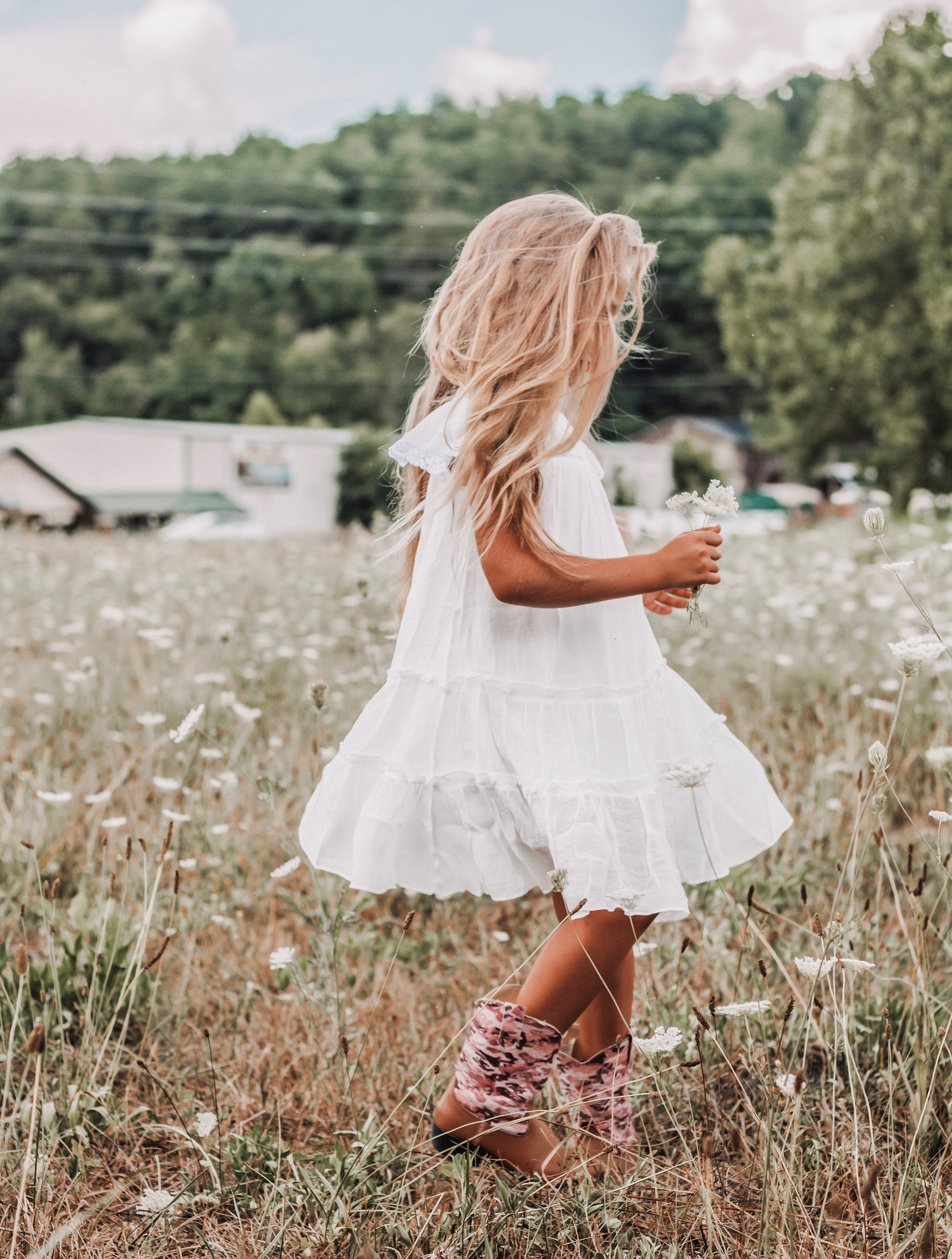 White Beach Dresses For Little Girls