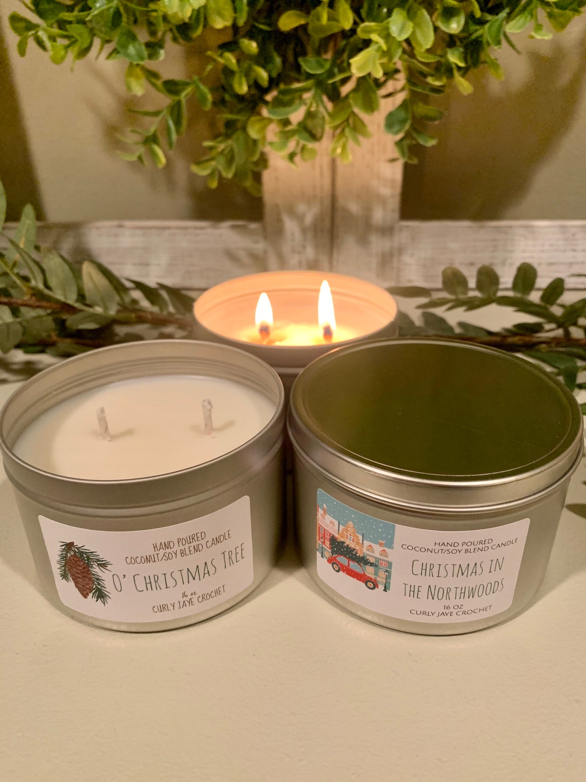 Hand Poured Coconut/soy Blend Candles christmas Candles Etsy