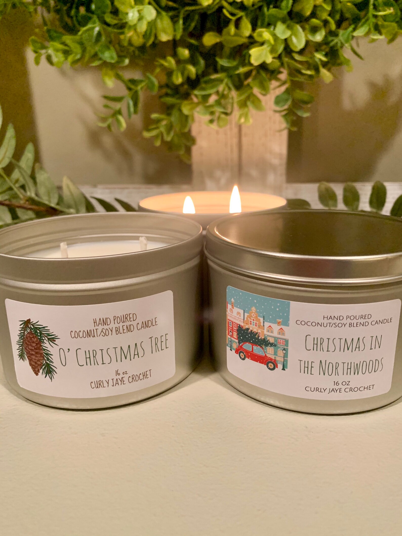 Hand Poured Coconut/soy Blend Candles christmas Candles Etsy