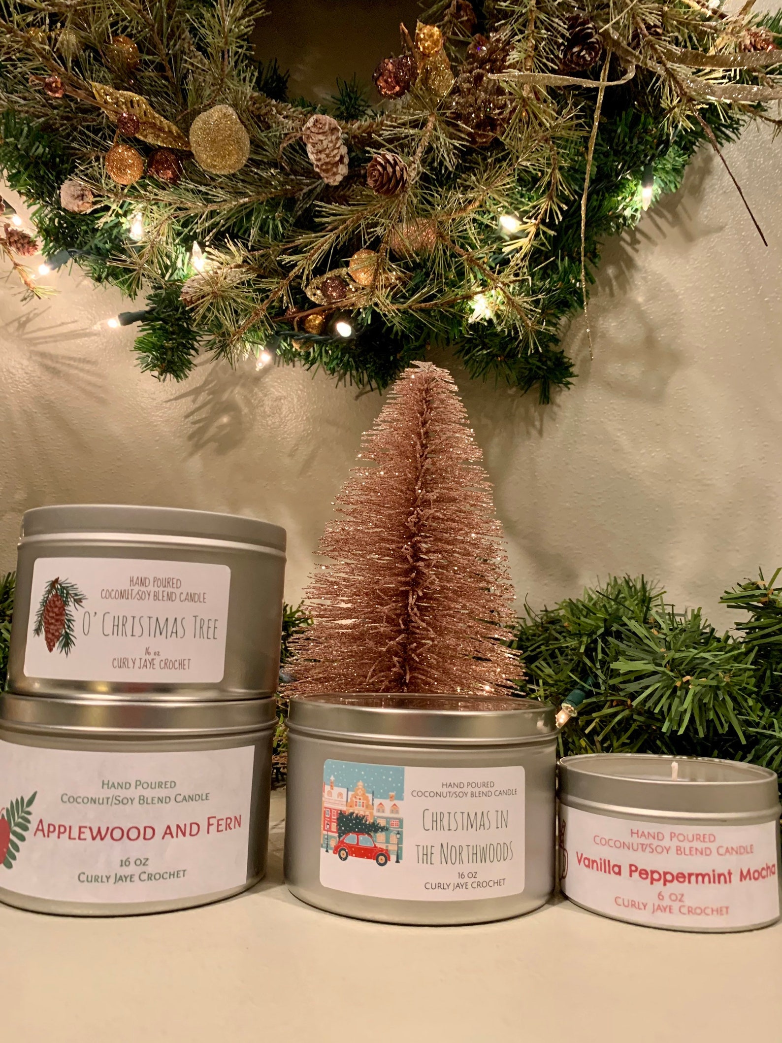 Hand Poured Coconut/soy Blend Candles christmas Candles Etsy