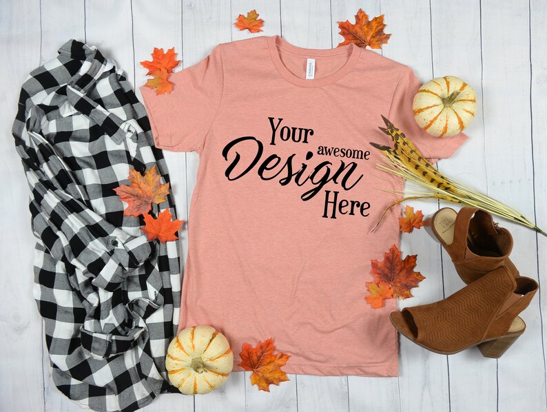 Download Bella Canvas Fall Thanksgiving Mock Up Bundle 5 files / | Etsy