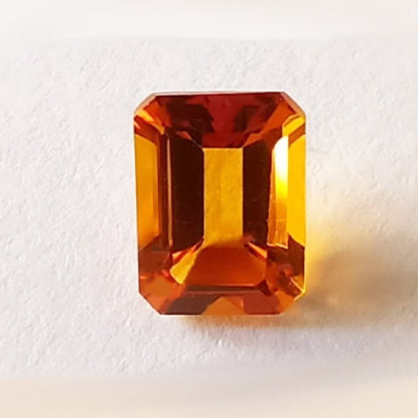 Cut and Polished AAA Citrine Emerald Cut