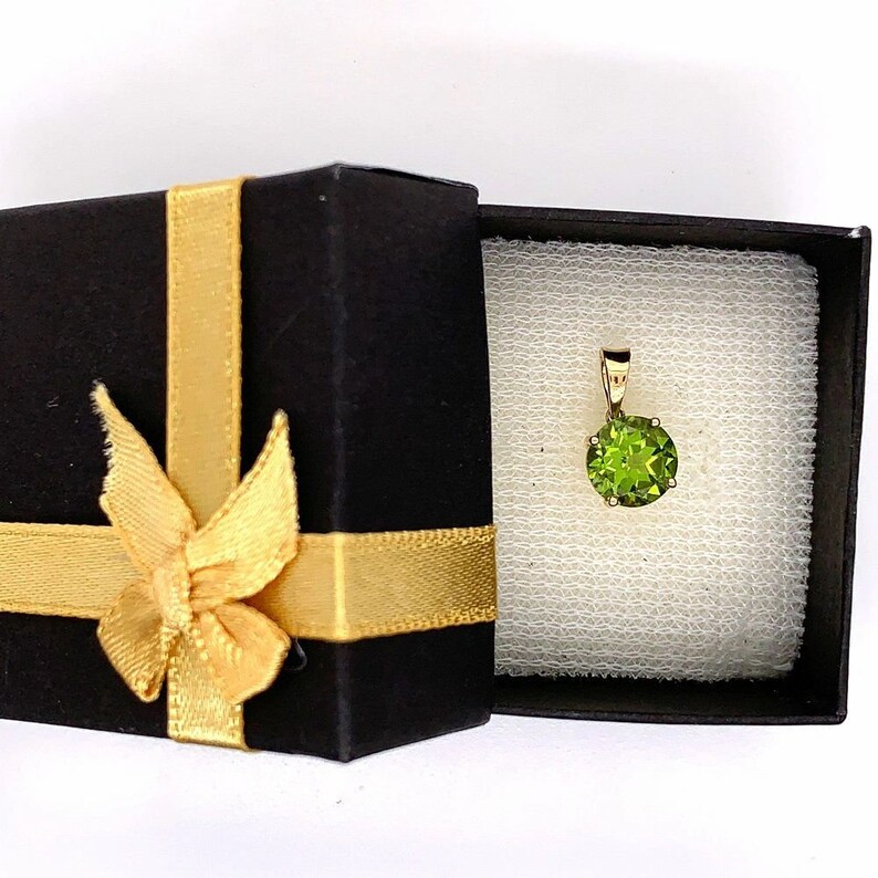 14K Yellow Gold Peridot Pendant