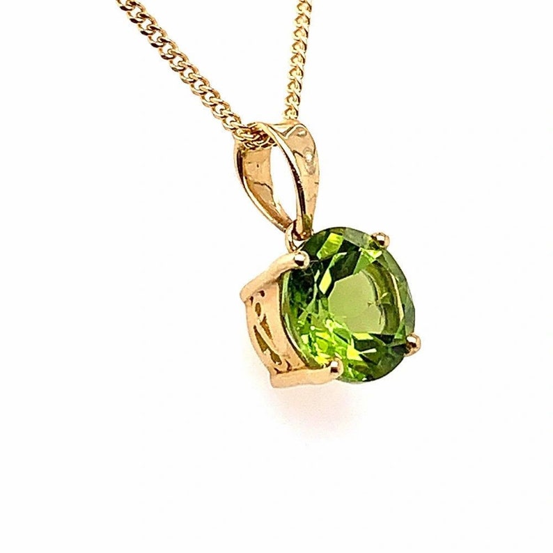 14K Yellow Gold Peridot Pendant
