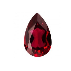 Cut and Polished AAA Red Garnet Pear Shape