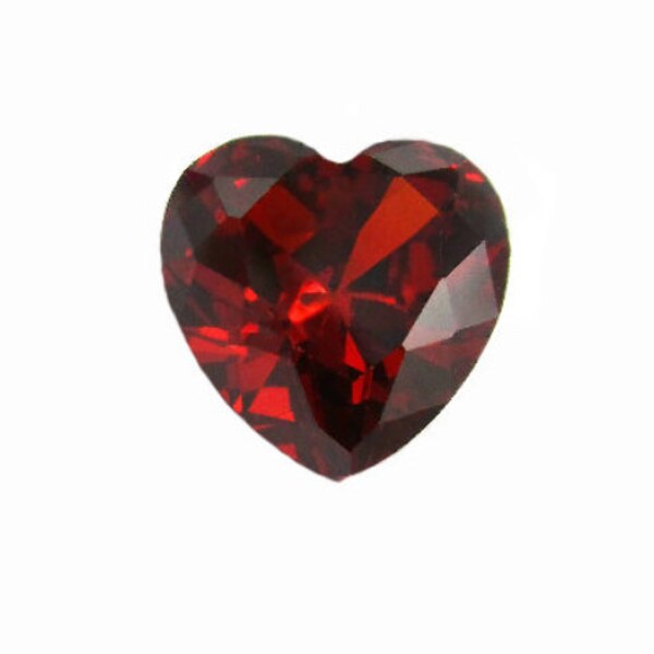 Cut and Polished AAA Red Garnet Heart Shape