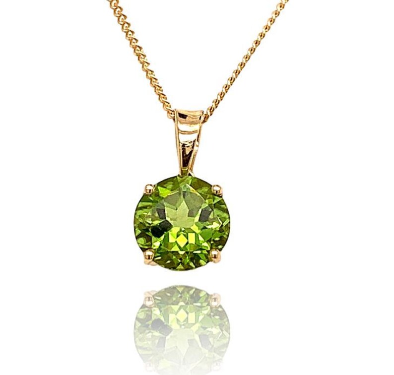 14K Yellow Gold Peridot Pendant