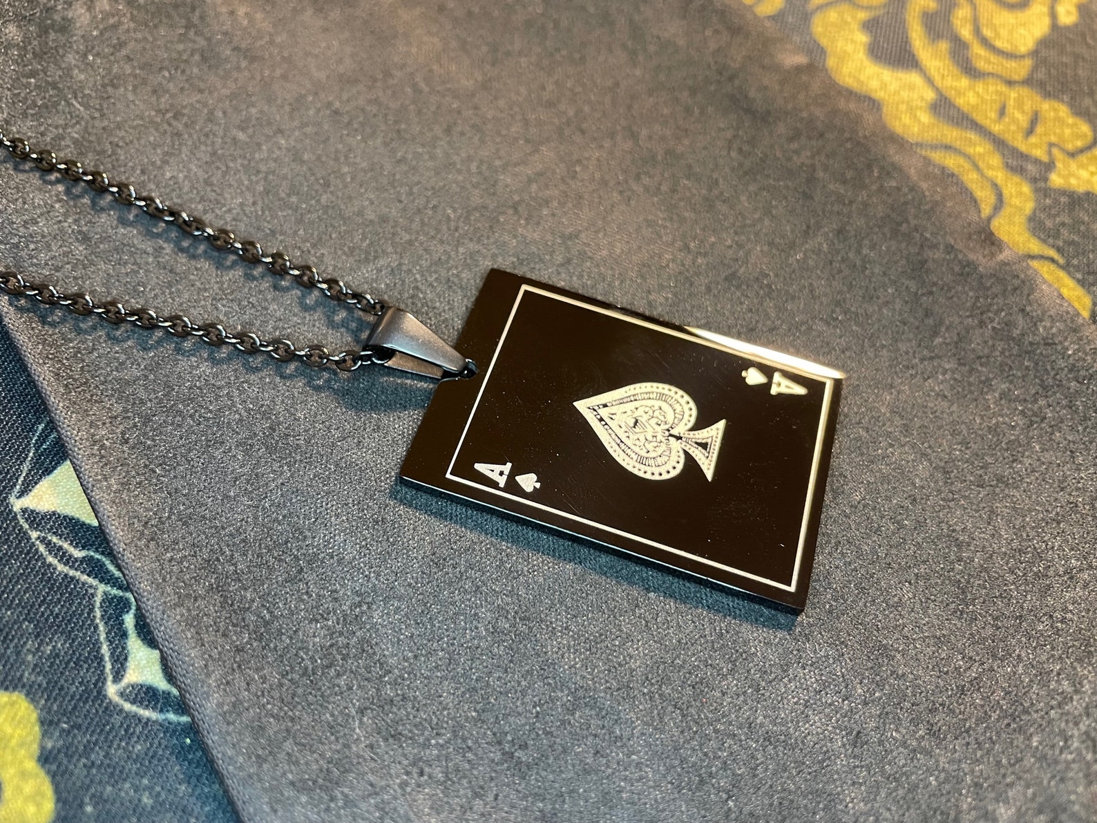 Ace of Spades Death Card Power Wealth Luck Stainless Steel Etsy