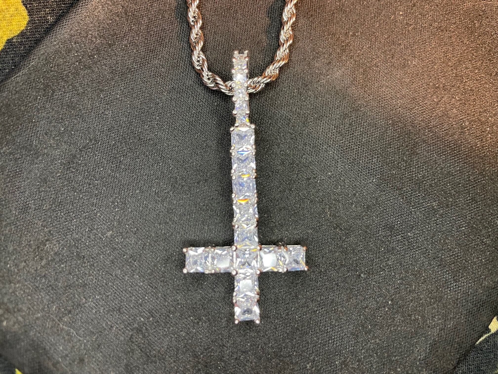 Upside Down Cross Necklace - Etsy