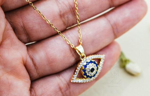 Cute evil eye on sale necklace