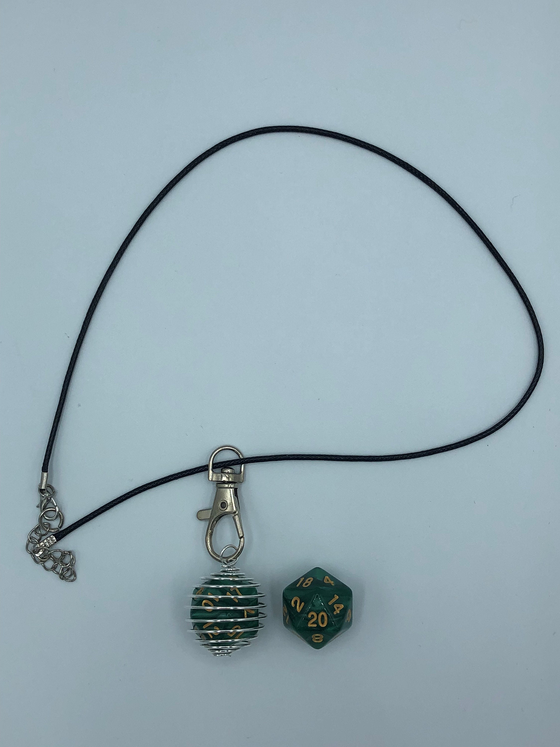 Polyhedral D20 Dice cage Necklace Dungeons & Dragons Etsy