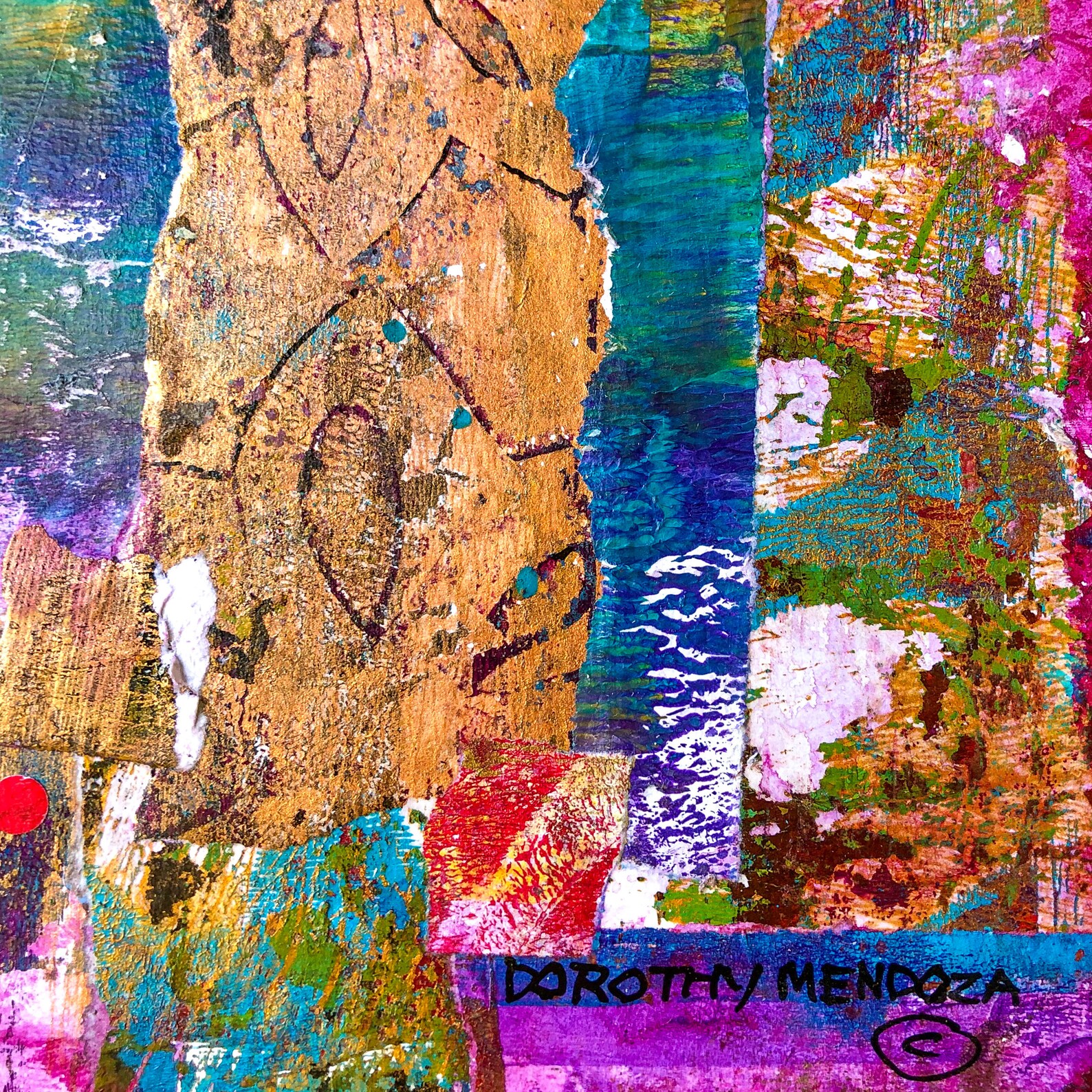 FADED LAYERS Original collage with rice papers and acrylic Etsy