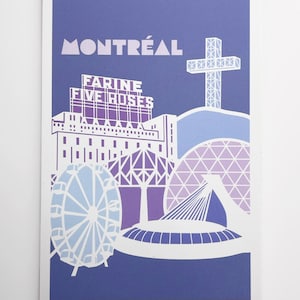 Montreal, Quebec, Canada, Farine Five Roses, città, paese, manifesto, manifesto, arte, arte murale, architettura, souvenir, illustrazione, cartolina