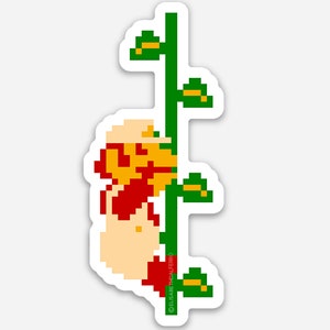 Adesivo de vinil, adesivo de vinil, Super Mario Bros, videira de fogo, vintage, videogame, jogo, nes, nintendo, arcade, geek, ilustração, adesivo